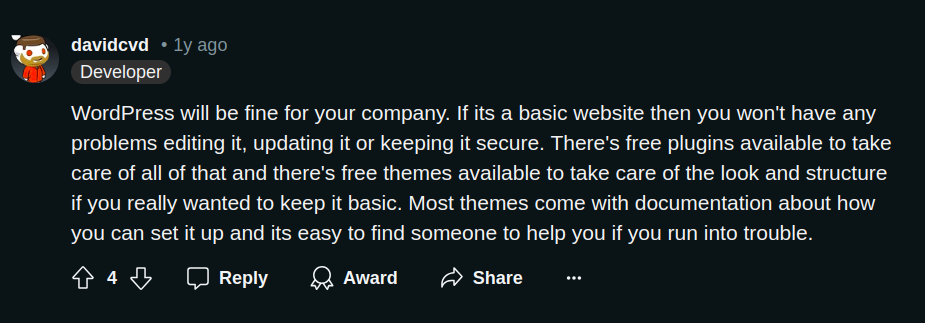 Is WordPress Good for Small Business - reddit